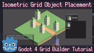 How to Setup Object Placement Gameplay for Isometric Game  Grid Builder Plugin for Godot 4 Tutorial [upl. by Sharleen493]