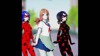 MMD Miraculous X Yandere Simulator BASS DA DA DA [upl. by Nitsuga273]