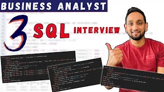 3 SQL Queries Asked in Interview for Business Analyst  Solved [upl. by Einahpehs571]