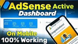 Active Dashboard New Method  How To Active Adsense Dashboard  AdSense Approval Trick [upl. by Madelon]