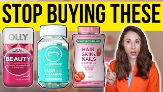 THE TRUTH ABOUT HAIR SKIN AND NAIL VITAMINS  Dermatologist [upl. by Ileana352]