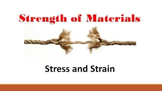 Strength of Materials Part 1 Stress and Strain [upl. by Milda]