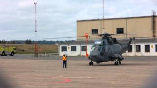 HD Sikorsky CH124 Sea King Refueling Taxiing and Takeoff CFB Shearwater CYAW [upl. by Gerson]