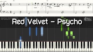 Red Velvet  Psycho 피아노악보Piano Sheet Music  Piano Cover 피아노 커버  Chord코드  사이코  싸이코 [upl. by Darra]