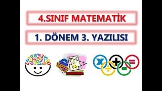 4Sınıf Matematik 1Dönem 3Yazılı SınavıYardımcı Öğretmen [upl. by Oyam694]