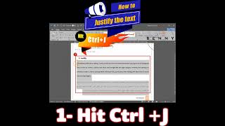 How to Justify the Text in MS Word [upl. by Eekorehc5]