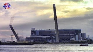 Tilbury Chimneys Demolition [upl. by Enalb139]