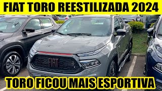 NOVA FIAT TORO 2024 FICOU MAIS ESPORTIVA E CUSTA R 210990 A VERSÃO MAIS TOP [upl. by Greta]