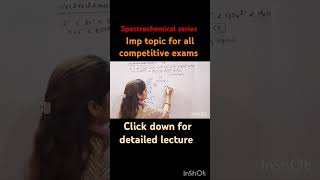 Spectrochemical series important chemistry competition cbse ncertfunnystudymotivation icse [upl. by Monti]