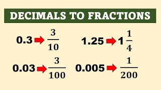 Decimals to Fractions Fast Conversion by Math Teacher Gon [upl. by Vala]