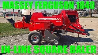 Massey Ferguson 1840 InLine Small Square Baler [upl. by Teemus]