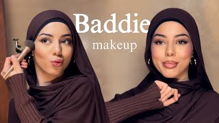 Baddie makeup tutorial  chubby face makeup [upl. by Alphonso655]