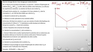 Exercice dosage directs 1 bac dosage par conductimétrie [upl. by Aisayt874]