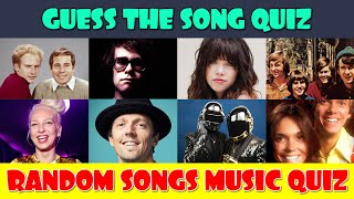 Guess the 30 Random Songs Music Quiz Part 1 [upl. by Sevik]