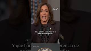 quotHaremos la transferencia de poder de manera pacíficaquot dijo Kamala Harris golpeada por la derrota [upl. by Assetan422]