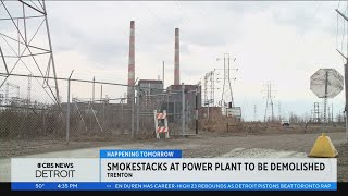 Smokestacks at Trenton Channel Power Plant to be demolished [upl. by Arannahs]