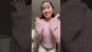 crochet pink 🎀 sweater for fall  likey crochetting crochetlove minivlog crocheteveryday [upl. by Heppman242]