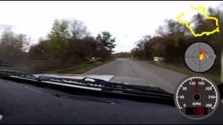 Mecsek Rally 2013  On Board Camera SS6  ZivianArena Audi Quattro Gr4 with GPS data [upl. by Nylirek]