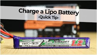 How to Charge a Lipo Battery  Airsoft Quick Tip [upl. by Ahcorb297]