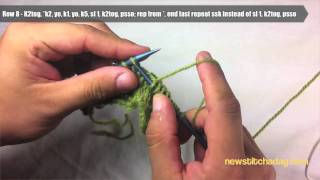 How to Knit The Shell Lace Stitch [upl. by Lerret]