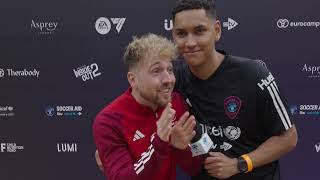 ARRIVALS  Soccer Aid 2024 Players Get Put On The Spot [upl. by Aicnom]