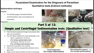 Part 5 Sedimentation test of faces or stool for the diagnosis of parasitism [upl. by Ihcalam]