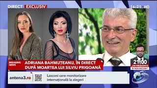 Prima reacție a Adrianei Bahmuțeanu după moartea lui Silviu Prigoană [upl. by Rechaba]