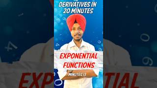 Understanding Derivatives Exponential Functions  Min 13  maths k2institute [upl. by Bradeord325]