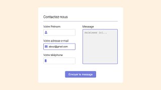 Comment créer un Beau Formulaire de Contact en HTML amp CSS [upl. by Bilat]