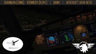 PART 23 BAW1  FSX  A318 Aerosoft BETA  Shannon EINN  New York Kennedy KJFK [upl. by Aipmylo]