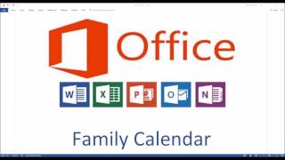 the Shared Family Calendar in Office 365 [upl. by Esidnak]