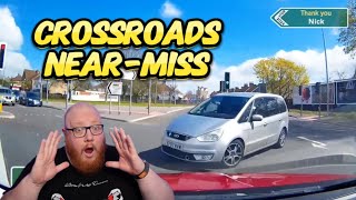 Crossroads car crash narrowly avoided with this dashcam near miss [upl. by Auqinimod]