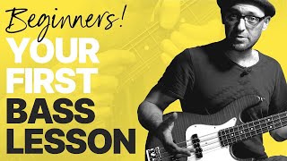 Beginner Bass Lesson Your Very First Steps [upl. by Einamrej]