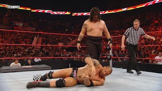 Batista vs Manu Manu Debut In WWE WWE Raw November 17 2008 HD [upl. by Aveer786]