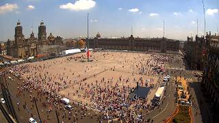 Sismo en la cdmx 19 de septiembre 2017 visto desde el Zócalo [upl. by Ydoow344]