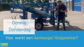 Hoe werkt een Aanhanger Hoogwerker  Uitleg over Aanhanger Hoogwerker  GECO Verhuur [upl. by Oenire]