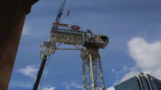 Leavitt Cranes CTL 430 Tower Crane Mobilization [upl. by Alletse]