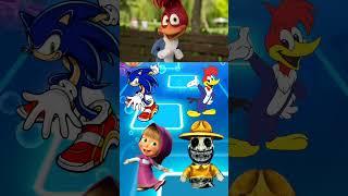 Sonic 🆚 Woody Woodpecker 🆚 Masha And bear 🆚 Zookeeper coffin Song Who is 💦 Best tileshop [upl. by Othello]