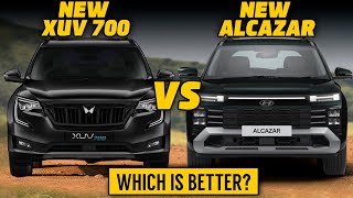 Alcazar 2024 vs xuv 700 2024  New alcazar facelift vs xuv 700 comparison  Which is better [upl. by Kerianne926]