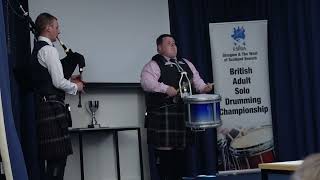 Thomas Barnes  Qualifier  RSPBA Adult British Solo Drumming Championships 2024 [upl. by Ennovehc]