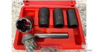 Product Review amp Demonstration of the ABN 5pc Twist Socket Set  Removes Damaged Lug Nuts [upl. by Nels]