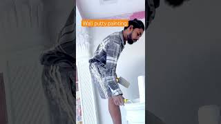 How to apply wall putty painting from houseasianpaints wallpaper homedecor ytshorts [upl. by Licko]