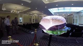 SUPASTAR innovations  LED Fan 3D hologram display presentation at Kempinski hotel [upl. by Uticas]