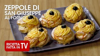 ZEPPOLE DI SAN GIUSEPPE AL FORNO di Benedetta Rossi  Ricetta TV Fatto in Casa per Voi [upl. by Reamy970]