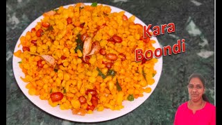 Kara Boondi recipe  boondi  How to make kara boondi Spicy Masala besan Boondi Gramflour Flitters [upl. by Efi]