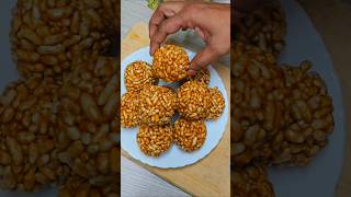 मुरमुरा लड्डू  Murmura Laddu  shorts trending shortvideos ytshorts [upl. by Alarise]