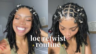 ♡ LOC RETWIST USING ALOE VERA GEL  palm rolling method  therealcholey [upl. by Akenaj]