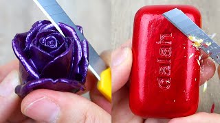 Relaxing Soap Cutting ASMR Satisfying Soap and lipstick cutting Corte de jabón  925 [upl. by Nytsirhc143]