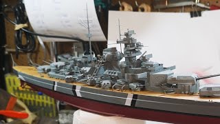 Bismarck 1350 de Tamiya Ep 6 Terminando el Bismarck [upl. by Eidnyl453]