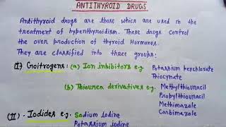 Antithyroid drugs [upl. by Farrish583]